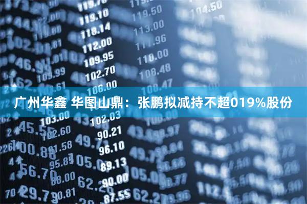 广州华鑫 华图山鼎：张鹏拟减持不超019%股份